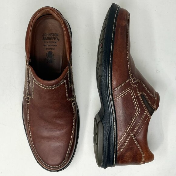 Johnston & Murphy Colvard Moc Toe Venetian 10.5 Shoes Leather Loafers 25-1073 - Picture 2 of 13